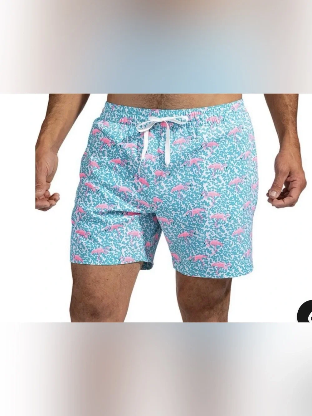 Chubbies The Domingos Are For Flamingos 7” Classic Swim Trunk Size Medium